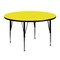 Emma and Oliver 48" Round HP Laminate Adjustable Preschool Activity Table